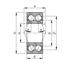 Angular contact ball bearings,double row